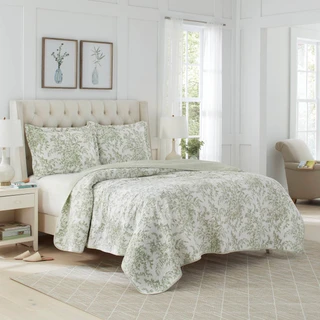 Thumbnail 8: Laura Ashley Laura Ashley Bedford 100% Cotton Reversible Quilt 