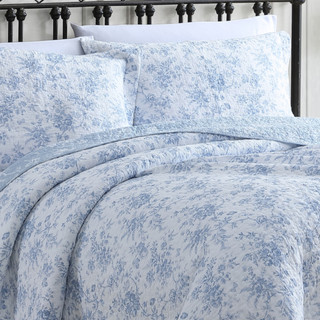 Thumbnail 8: Laura Ashley Laura Ashley Walled Garden 100% Cotton Reversible Quilt Set 