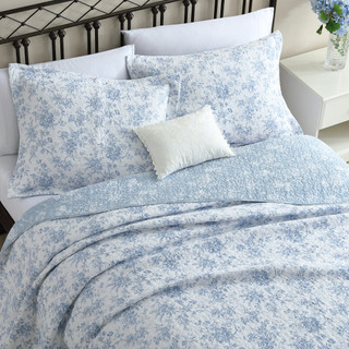 Thumbnail 28: Laura Ashley Laura Ashley Walled Garden 100% Cotton Reversible Quilt Set 