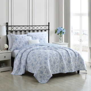Thumbnail 4: Laura Ashley Laura Ashley Walled Garden 100% Cotton Reversible Quilt Set 