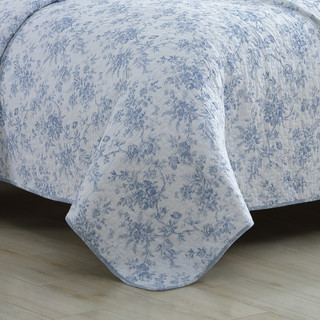 Thumbnail 12: Laura Ashley Laura Ashley Walled Garden 100% Cotton Reversible Quilt Set 