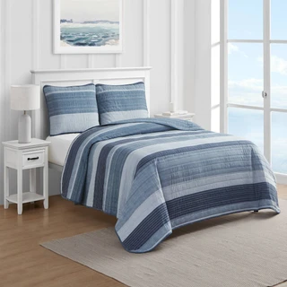 Thumbnail 8: Nautica Nautica Ridgeport 100% Cotton Reversible Quilt Set 
