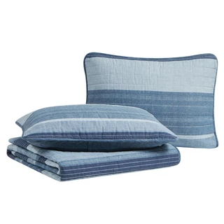 Thumbnail 32: Nautica Nautica Ridgeport 100% Cotton Reversible Quilt Set 
