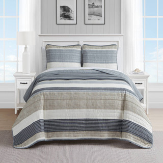 Thumbnail 1: Nautica Nautica Ridgeport 100% Cotton Reversible Quilt Set 