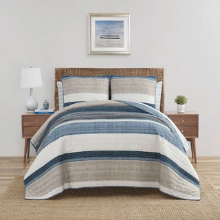 Thumbnail 20: Nautica Nautica Ridgeport 100% Cotton Reversible Quilt Set 