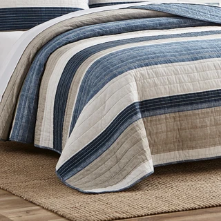 Thumbnail 12: Nautica Nautica Ridgeport 100% Cotton Reversible Quilt Set 