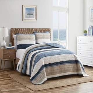 Thumbnail 4: Nautica Nautica Ridgeport 100% Cotton Reversible Quilt Set 
