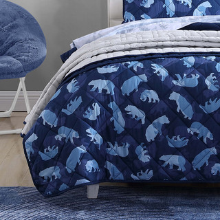 Thumbnail 12: Eddie Bauer Eddie Bauer Kids Camp Camo Bear Reversible Quilt Set 