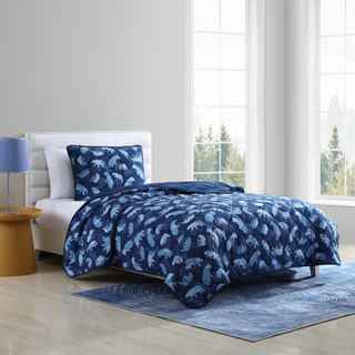 Thumbnail 6: Eddie Bauer Eddie Bauer Kids Camp Camo Bear Reversible Quilt Set 