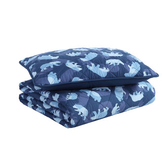 Thumbnail 27: Eddie Bauer Eddie Bauer Kids Camp Camo Bear Reversible Quilt Set 