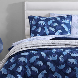 Thumbnail 9: Eddie Bauer Eddie Bauer Kids Camp Camo Bear Reversible Quilt Set 
