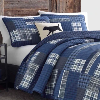 Thumbnail 8: Eddie Bauer Eddie Bauer Eastmont 100% Cotton  Reversible Quilt Set 