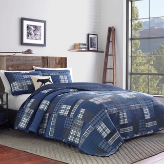 Thumbnail 4: Eddie Bauer Eddie Bauer Eastmont 100% Cotton  Reversible Quilt Set 