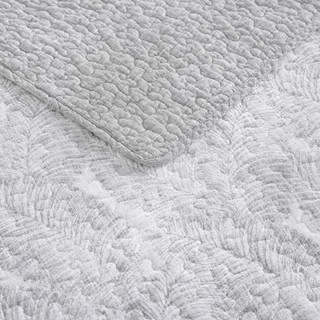 Thumbnail 24: TOMMY BAHAMA Tommy Bahama Distressed Water Leaves Reversible Quilt Set 