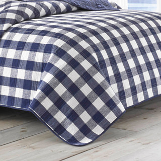 Thumbnail 12: Eddie Bauer Eddie Bauer Lakehouse Plaid 100% Cotton Reversible Quilt Set 