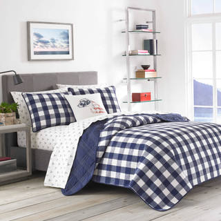 Thumbnail 1: Eddie Bauer Eddie Bauer Lakehouse Plaid 100% Cotton Reversible Quilt Set 