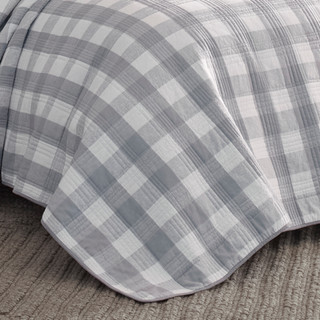 Thumbnail 12: Eddie Bauer Eddie Bauer Lakehouse Plaid 100% Cotton Reversible Quilt Set 
