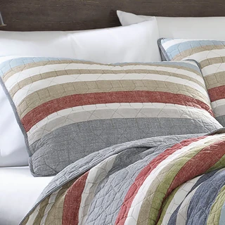 Thumbnail 8: Eddie Bauer Eddie Bauer Salmon Ladder 100% Cotton Reversible Quilt Set 