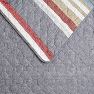 Thumbnail 28: Eddie Bauer Eddie Bauer Salmon Ladder 100% Cotton Reversible Quilt Set 