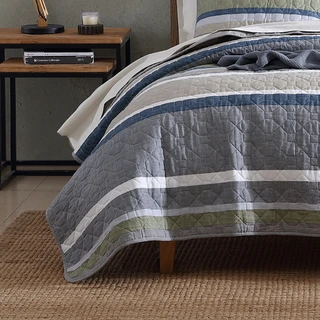 Thumbnail 16: Eddie Bauer Eddie Bauer Salmon Ladder 100% Cotton Reversible Quilt Set 