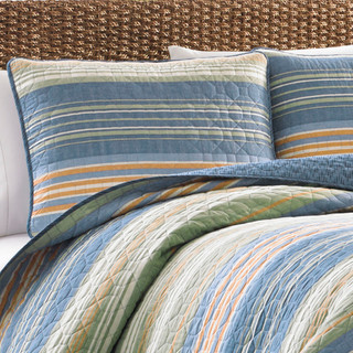 Thumbnail 12: Eddie Bauer Eddie Bauer Yakima Valley Stripe 100% Cotton Quilt Set 