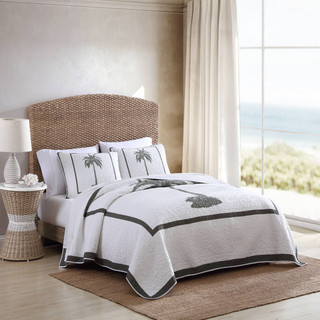 Thumbnail 16: TOMMY BAHAMA Tommy Bahama Palm Island 100% Cotton Reversible Quilt 