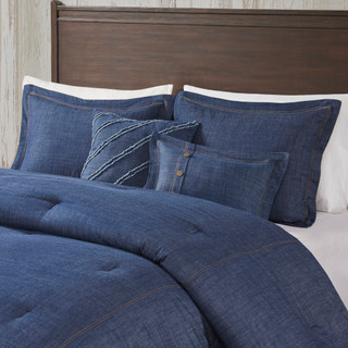 Thumbnail 10: Woolrich Woolrich Perry Oversized Denim Comforter Set 