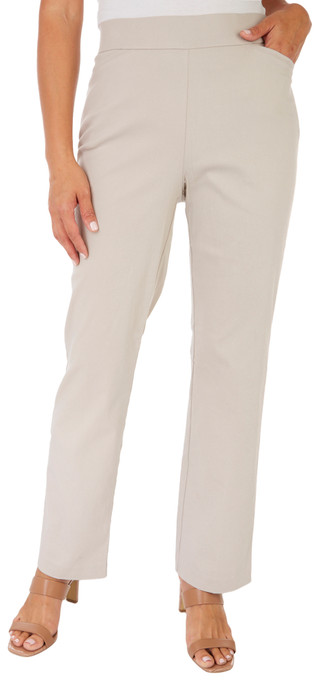 Thumbnail 1: Coral Bay Coral Bay Womens 30 in. Solid Millenium Slimming Pants 