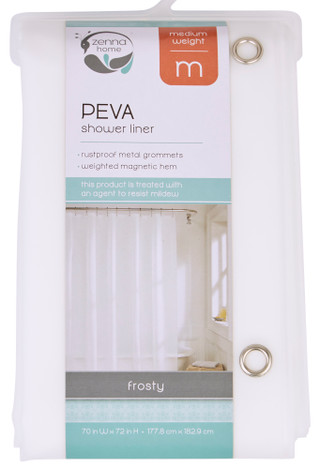 Thumbnail 4: Zenna Home Zenna Home Frosted Medium Weight PEVA Shower Liner 