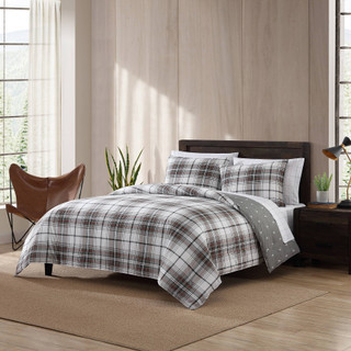 Thumbnail 8: Eddie Bauer Eddie Bauer Alder Plaid 100% Cotton Comforter Bedding Set 