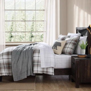 Thumbnail 36: Eddie Bauer Eddie Bauer Alder Plaid 100% Cotton Comforter Bedding Set 