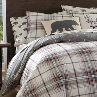 Thumbnail 12: Eddie Bauer Eddie Bauer Alder Plaid 100% Cotton Comforter Bedding Set 