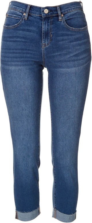 Thumbnail 2: Nicole Miller Womens Roll Cuff Denim Capris 