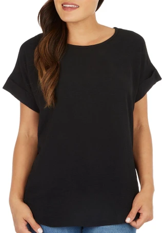 Thumbnail 1: Blue Sol Blue Sol Womens Solid Dolman Short Sleeve Top 