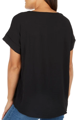 Thumbnail 4: Blue Sol Blue Sol Womens Solid Dolman Short Sleeve Top 