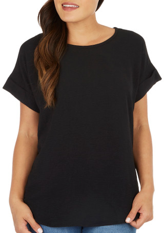 Thumbnail 1: Blue Sol Blue Sol Womens Solid Dolman Short Sleeve Top 