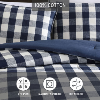 Thumbnail 32: Eddie Bauer Eddie Bauer Lakehouse Plaid Comforter Bedding Set 