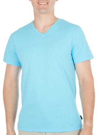 Thumbnail 1: DVISION DVISION Mens Solid V-Neck Short Sleeve T-Shirt 
