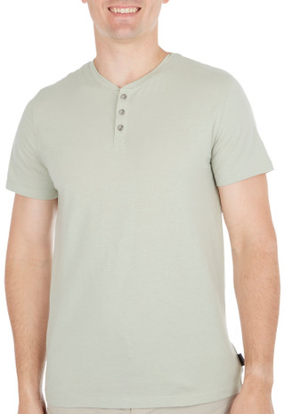 Thumbnail 2: DVISION DVISION Mens Solid Short Sleeve Henley Shirt 