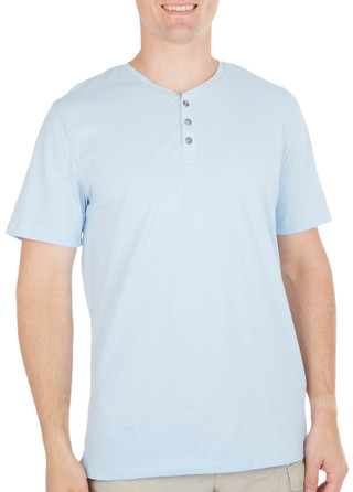 Thumbnail 1: DVISION DVISION Mens Solid Short Sleeve Henley Shirt 