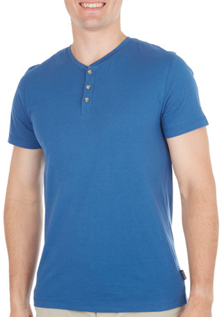 Thumbnail 1: DVISION DVISION Mens Solid Short Sleeve Henley Shirt 