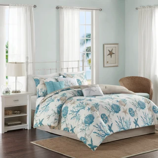 Thumbnail 4: Madison Park Madison Park Pebble Beach Cotton Sateen Comforter Set 