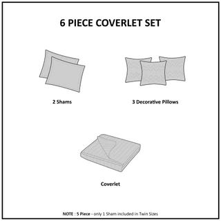 Thumbnail 24: Madison Park Pebble Beach Cotton Sateen Quilt Set with Throw Pillows 