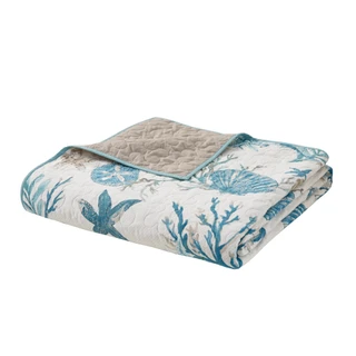 Thumbnail 9: Madison Park Pebble Beach Cotton Sateen Quilt Set with Throw Pillows 
