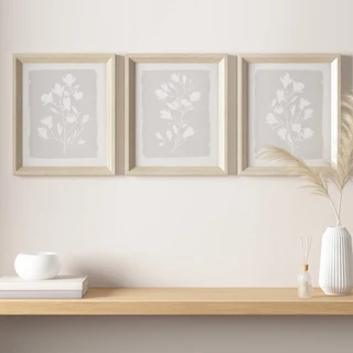 Thumbnail 1: Madison Park Madison Park Fair Florets 3-piece Framed Glass Wall Art Set 