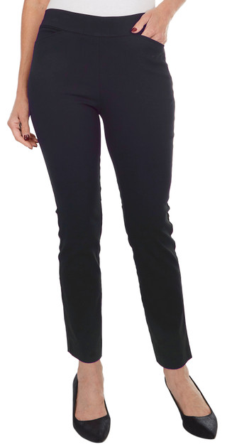 Thumbnail 2: Coral Bay Coral Bay Petite Millenium Solid Slimming Pants 