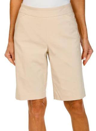 Thumbnail 1: Coral Bay Coral Bay Womens Favorite Fit Slimming Solid Pocket Shorts 