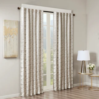 Thumbnail 6: SUNSMART SunSmart Cassius Jacquard Lined Total Blackout Curtain Panel 