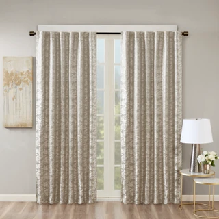 Thumbnail 3: SUNSMART SunSmart Cassius Jacquard Lined Total Blackout Curtain Panel 