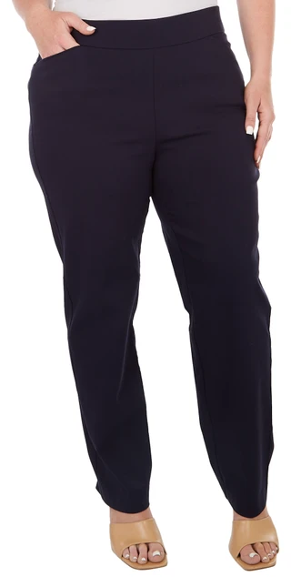 Thumbnail 2: Coral Bay Coral Bay Plus Favorite Fit Slimming Solid Pocket Pants 
